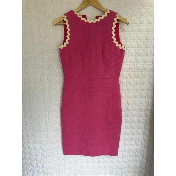 NWT J. Crew Sheathed Tweed Dress Size 0 Sleeveless Preppy Classy Country Club - Picture 2 of 13